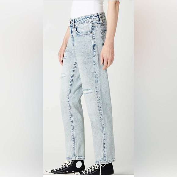 BUFFALO DAVID BITTON DENIM JEANS WOMEN RELAXED BOYFRIEND IN DISTRESSED BLUE 29 - Picture 4 of 12